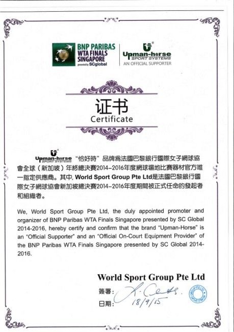 2014-2016 BNP Paribas WTA Finals Singapore (Women's Tennis Association Year-End Championships)