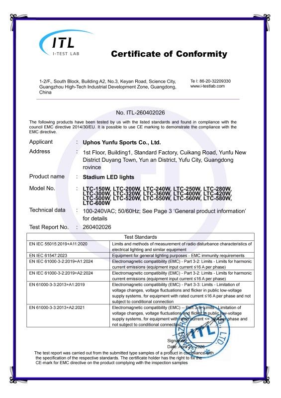 Certificate of Conformity